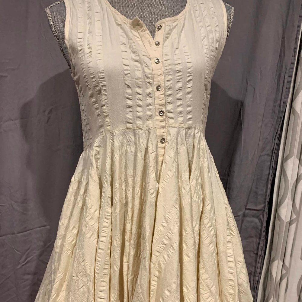 Full Skirt Free People Cream Dress